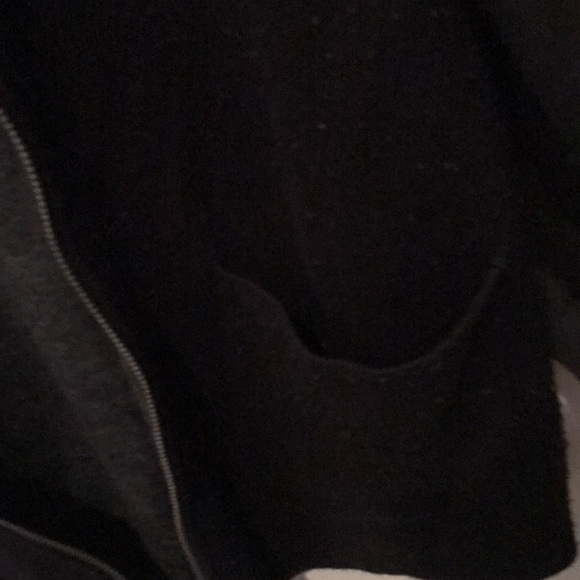 Jones Co New York Uber Soft full zip shall hoodie black with grey inner lining - Picture 7 of 9